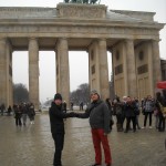 East meets West at the Brandenberg Gate.